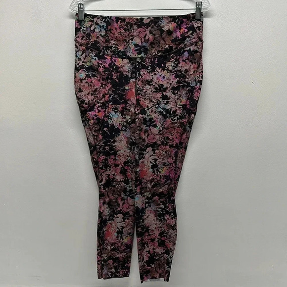 lululemon athletica Pants - Lululemon Base Pace Tight Leggings Pant High Rise Stencil Blossom Red Size 12